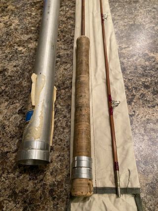 Vintage Rare Orvis 6 2/1 Bamboo Manchester Spinning Fishing Rod Serial 17284