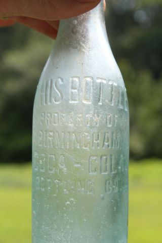 Birmingham Alabama Coca Cola Soda Water Bottle Block Letter Ala Al Rare