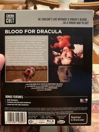 Blood For Dracula (Blu Ray 1974) Andy Warhol - Paul Morrissey Rare Horror Film 2