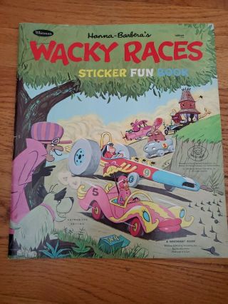 1969 Wacky Races Sticker Fun Book Whitman Rare Vf