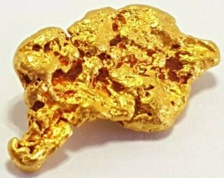 Western Australian High Purity Rare Natural Pilbara Gold Nugget Weight 1.  3 Grams