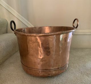 Antique Large Copper Cauldron/apple Butter Kettle