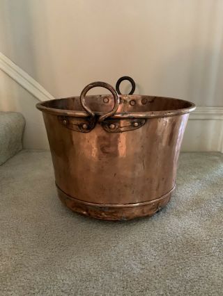 Antique Large Copper Cauldron/Apple Butter Kettle 2