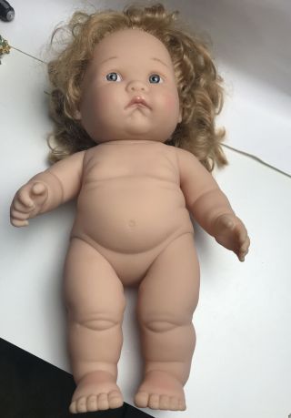 Berenguer Baby Doll 28 05 Girl Sucked Bottom Lip Chubby Toddler Rare Toy