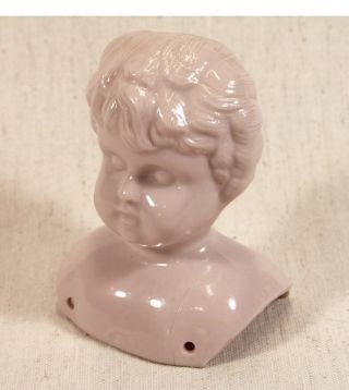 Antique Rare German 7 Very Serious China Porcelain Doll Head 4 ½” Tall