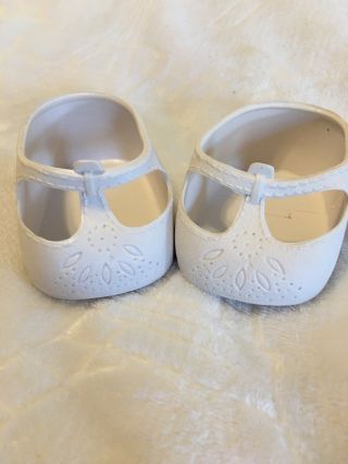 Vintage Cabbage Patch Kids Cpk Doll White Sandals Girl Mary Janes Full Sized