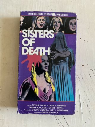 Sisters Of Death Vhs Interglobal Video Rare Horror Cult Exploitation Thriller