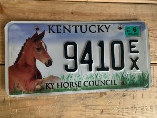 Kentucky (ky) Horse Council Horse Racing Derby License Plate Fairly Rare