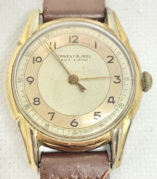 Vintage Ernest Borel Bumper Automatic Watch 17j Swiss