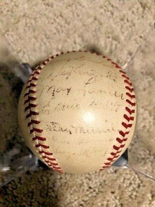 Rare 1942 St.  Louis Cardinals Team Signed Baseball Stan Musial