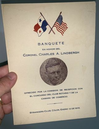 Rare Spirit Of St.  Louis Charles Lindbergh Banquet Program