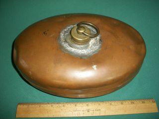 Vintage Rein Kupfer Antique Oval Copper Brass Bed Foot Warmer Hot Water Bottle