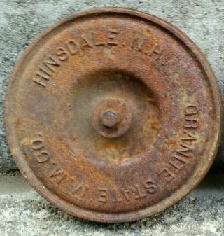 Vintage Cast Iron Granite State M.  M.  Co Reel Push Mower Wheel Hinsdale N.  H.