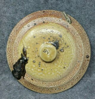 2 Gallon Stoneware Turkey Droppings Salt Glaze Crock Pottery Primitive Lid Only