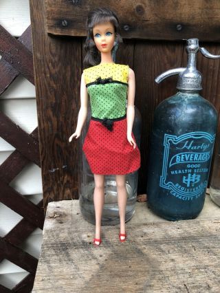 Vintage Brunette Ponytail Talking Barbie Doll Non Talking Rare High Color