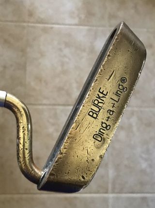 Vintage Burke Ding - A - Ling Putter Golf Club.  Rare Golf Putter.  Steel