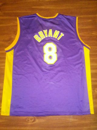 Rare Vintage Champion Kobe Bryant Jersey 8 Size 44 Large L.  A.  Lakers Rookie Yr.