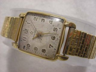 Vintage 14k Gold Fd Lg Antique Art Deco Eterna Matic Automatic Curvex Mens Watch