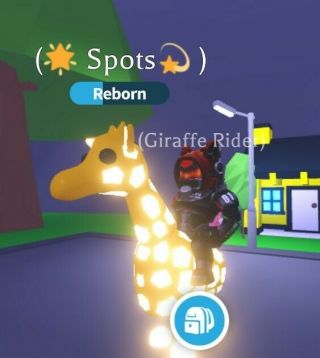 Roblox Adopt Me Legendary Pet Neon Fly Ride Nfr Giraffe Rare Virtual Item