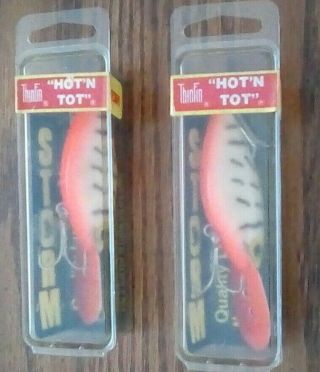Vintage Storm " Hot N Tot " Lure Set Of Two Identical Lures.