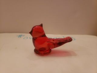Vintage Hand - Blown Art Glass " Country Cardinal " Signed Ron Ray - 1993 - 3 " Rare
