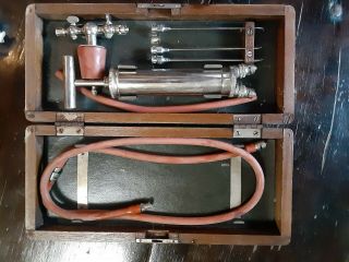 Rare B - D Antique Military Field Blood Transfusion Kit Set Cased See