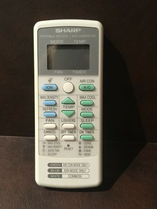 Rare Sharp Portable Ac,  Air Conditioner Remote Control Crmc - A810jbez