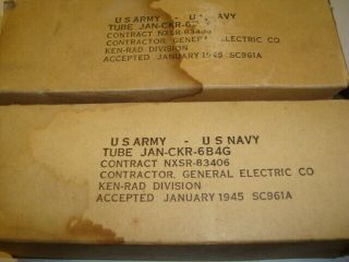 One Matched Pair Us Army/navy Jan - Ckr - 6b4g Tubes,  Ken - Rad,  Very Rare