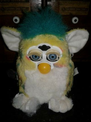 Vintage Rare 1999 Furby Babies Yellow Spotted Furby W/tags Parts Only