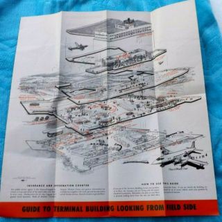 Vintage Rare 1955 San Francisco International Airport Brochure Sfo Cutaway