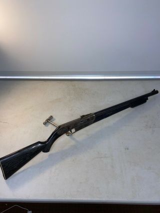 Rare Vintage Daisy Model 25 Air Rifle Black And Chrome Shoots Strong Very Rare