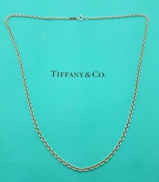 Rare Vintage Tiffany & Co Silver 2.  7mm Link Chain Necklace 18 "