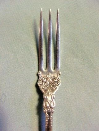1847 ROGERS BROS.  SILVERPLATE STRAWBERRY FORK,  Avon Pattern,  4 - 1/4 Inches long 2