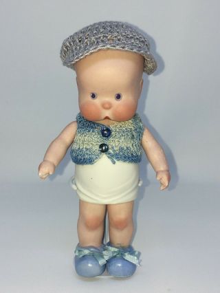 Rare Antique German All Bisque Hebee By Charles Twelvetrees Mignonette Doll 5.  5 "