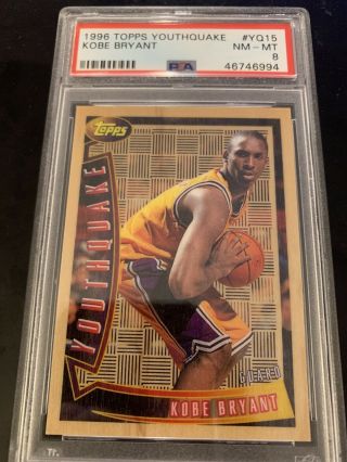 Rare 1996 - 97 Topps Youthquake Kobe Bryant Rc Rookie Card Psa Yq15 Lakers