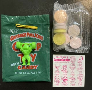 1986 Garbage Pail Kids Brett Sweat,  Rare Pack Fresh Neon Green Toy Twt