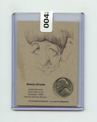Ringo Starr 1965 Nickel Insert Thick Trade Card Rare