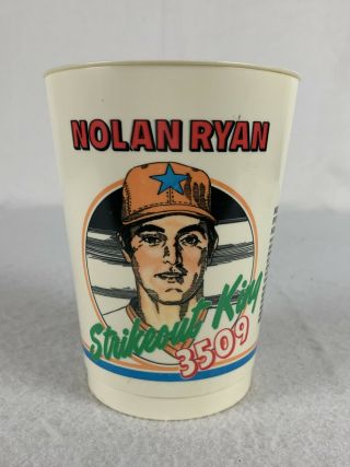 Rare Vintage Nolan Ryan 7 Eleven Big Gulp 101 Klol Strikeout King Cup Astros