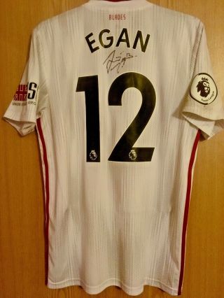 Sheffield United John Egan 12 Shirt 19/20 - Signed Away Adidas Top Jersey Rare