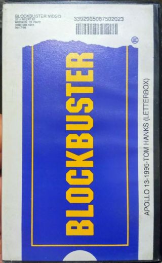 Vintage Blockbuster VHS Apollo 13.  (VERY VERY RARE) 2