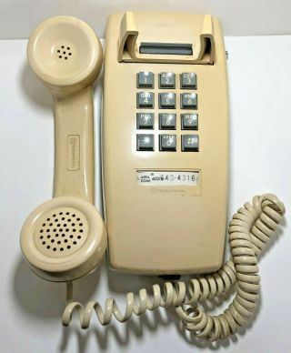 Vintage Western Electric Touch Tone Wall Telephone 2554bmp Ivory Retro Rare