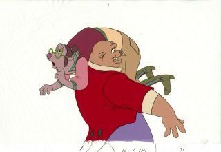 Rock And Rule Animation Cel Of Dizzy And Toad 91 - Rare Most Destroyed