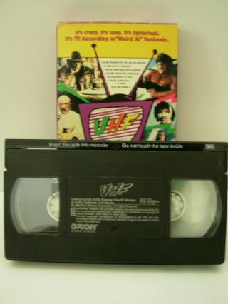 Uhf " Weird Al " Yankovic Rare Comedy Vhs Tape 1989 Michael Richards