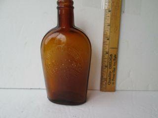 Amber Antique Flask Halfpint J.  C.  Childs&co.  N.  Y.  Circa 1880 - 1900 Nearmint Scarce