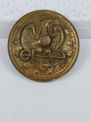 Rare Antique Post Civil War 1800 ' s Eagle,  Anchor & Stars Brass Uniform Button 2