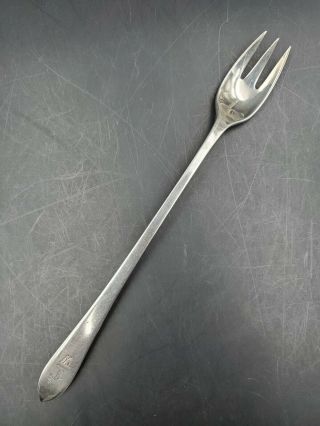 Antique Tiffany Faneuil Sterling Silver Oyster Cocktail Forks 6 " W/mono 23.  9g