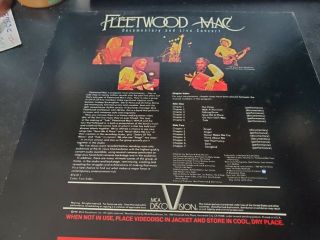 Fleetwood Mac " Documentary And Live Concert " Laserdisc Video Vintage Rare