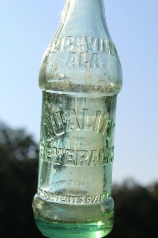 Coca Cola Soda Water Bottle Aliceville Alabama Ala Al Quality Beverage 1925 Rare