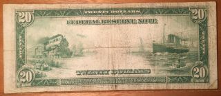 Rare 1914 $20 Dollar Federal Reserve Note Large Size Richmond Virginia 2