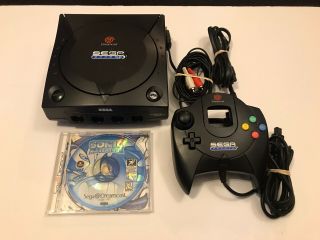 Sega Dreamcast Launch Edition Black Console Rare W/ Sonic Adventure Great